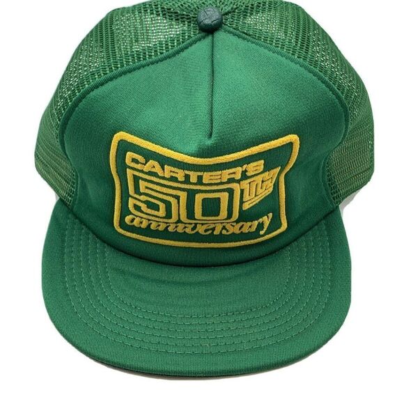 Vintage Carter's Snapback Hat Green Mesh Trucker - Picture 2 of 7